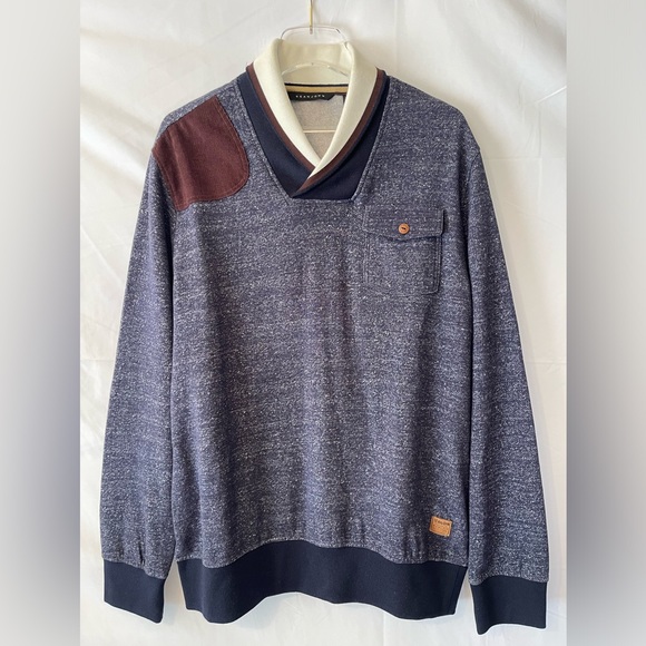 SEAN JOHN Mixed Patch Cowl Neck Sweater EUC - Picture 2 of 6